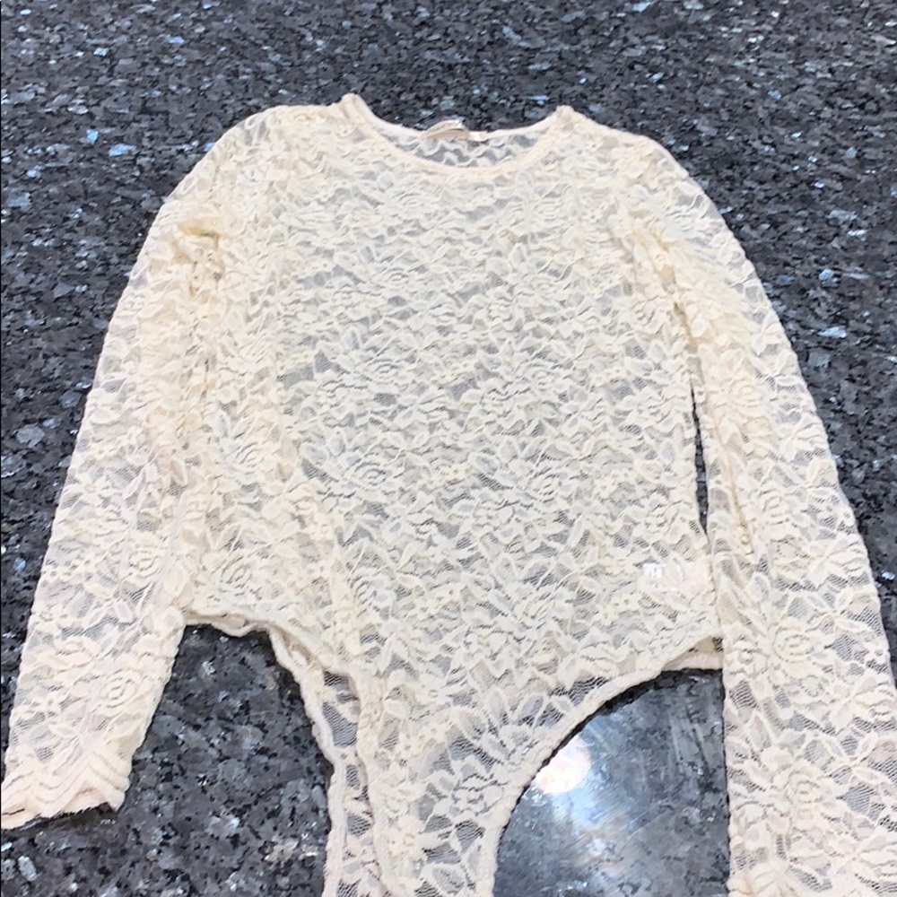Cream lace bodysuit